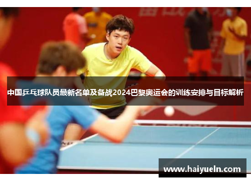 中国乒乓球队员最新名单及备战2024巴黎奥运会的训练安排与目标解析